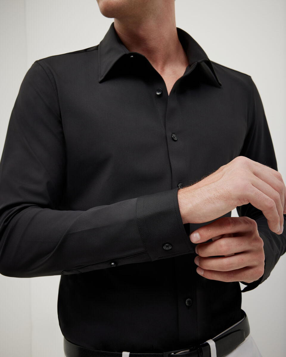 Slim Travel Shirt, Black, hi-res